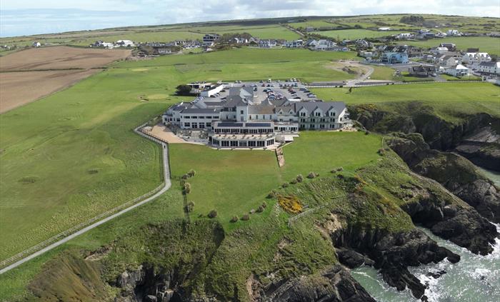 The Cliff Hotel & Spa aerial drone shot